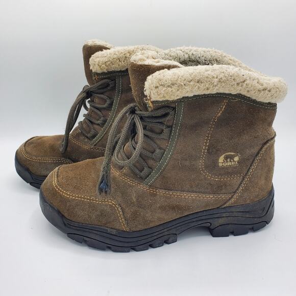Sorel Waterfall Vintage Low Lace Boot Suede Leather Outdoor Snow Waterproof 6 - Picture 7 of 7